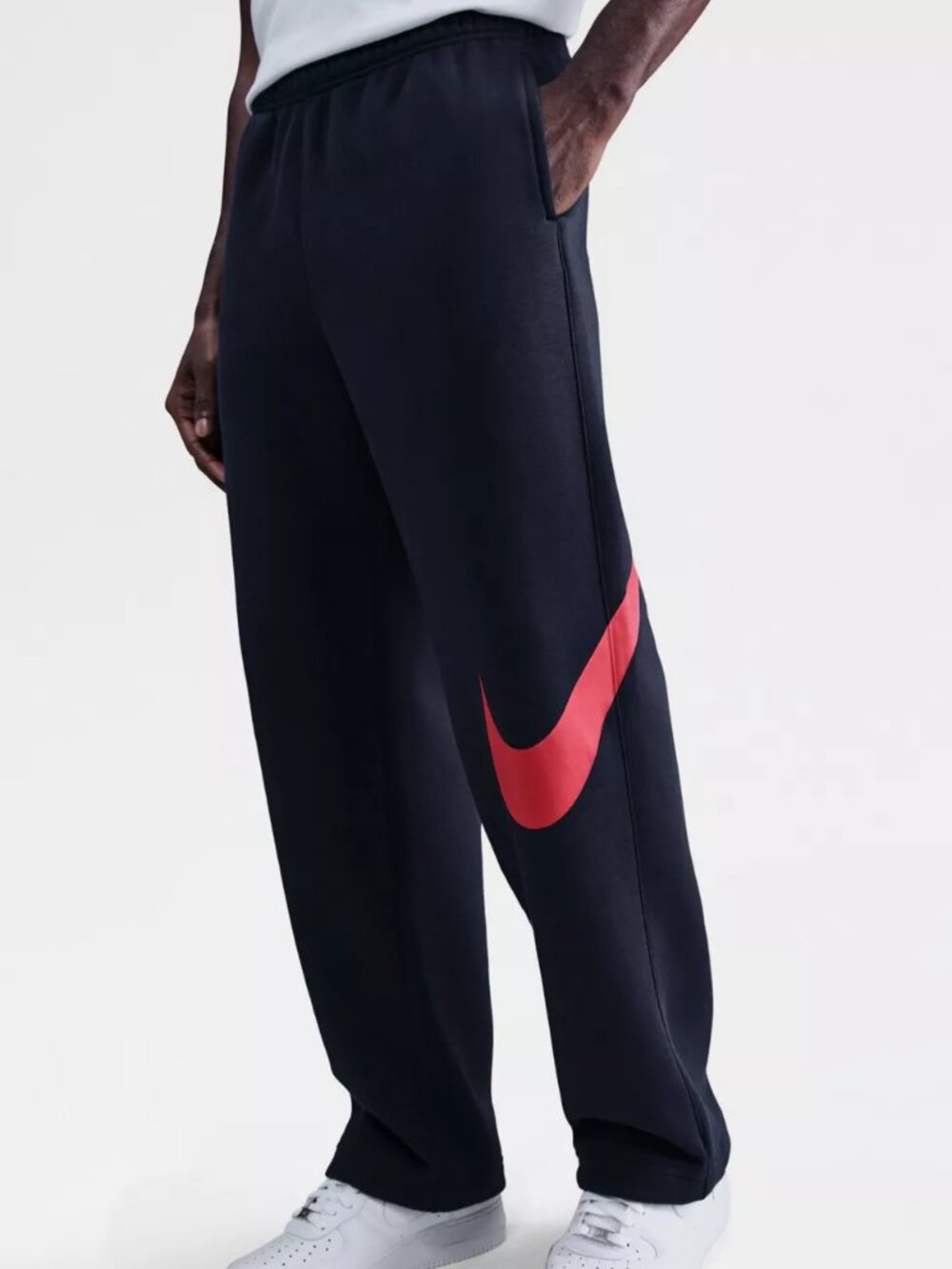 Nike Club Bungee Fleece Sweatpants Navy Blue Drawstring Adjustable Ankle